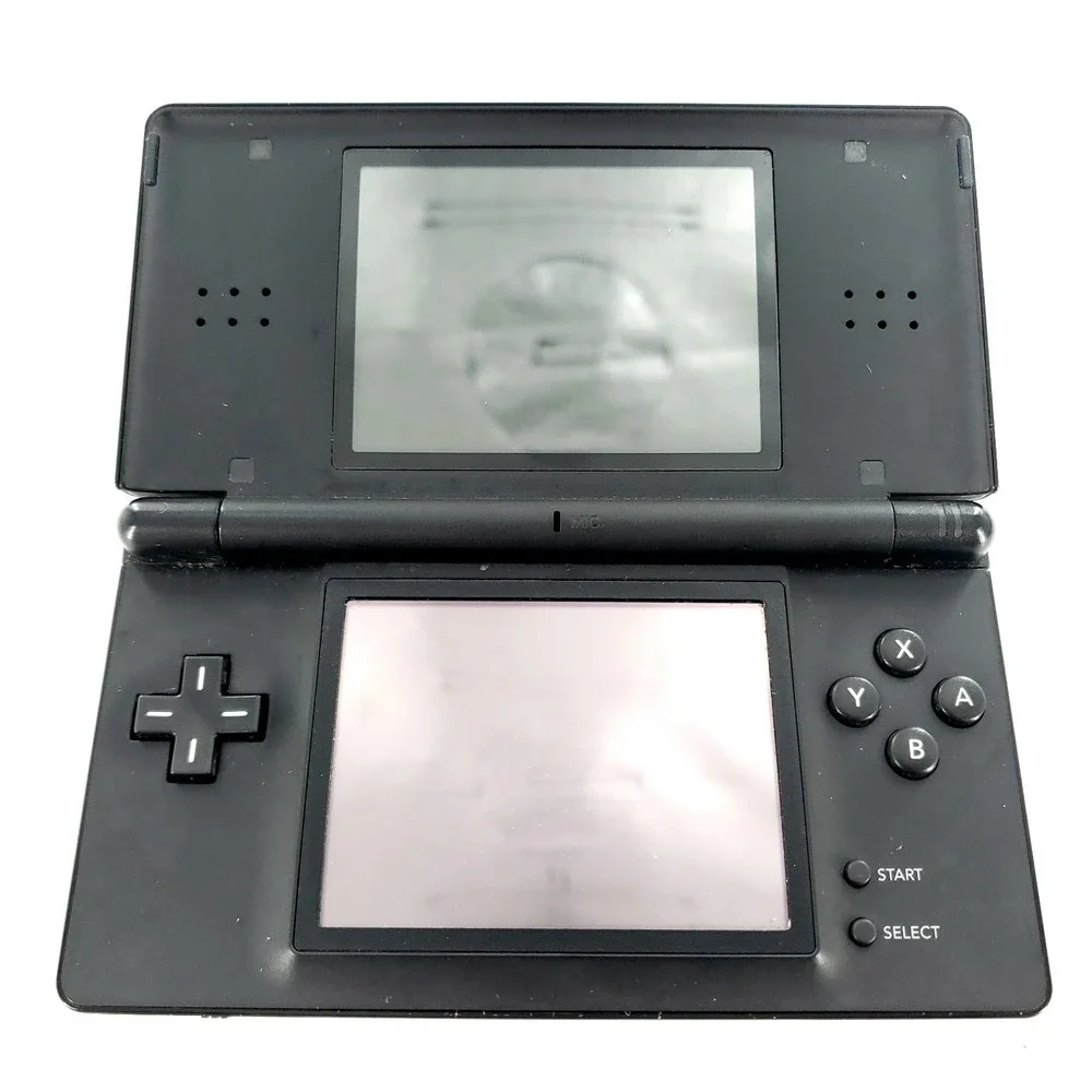 Nintendo DS Lite Handheld System Bundle Onyx Black w/ 5 Games & Charger Tested